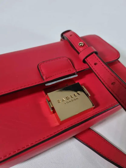 Radley - Bright Red Hanley Close Mini Flapover Crossbody Size: *