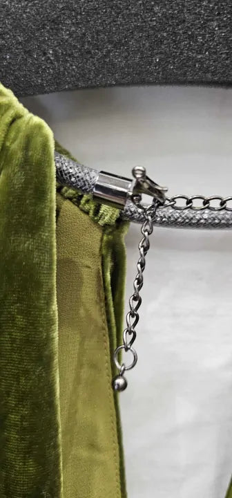 Olive Green Halter-Neck Velvet Jumpsuit Size: S