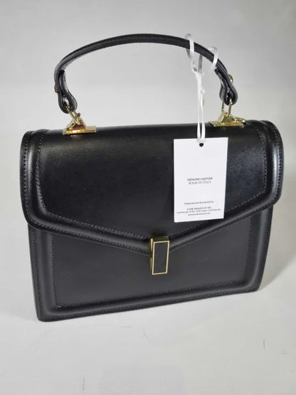 Luisa Vannini - Black Leather Handbag Size: *