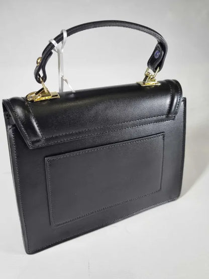 Luisa Vannini - Black Leather Handbag Size: *