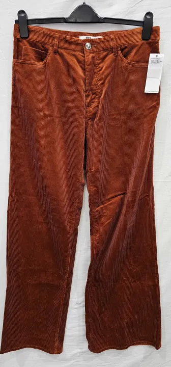 Gerard Darel-Dkpp5K3246800-16-Brown-Brown Wide Leg Cotton Trouser-Brown Size: Eur44