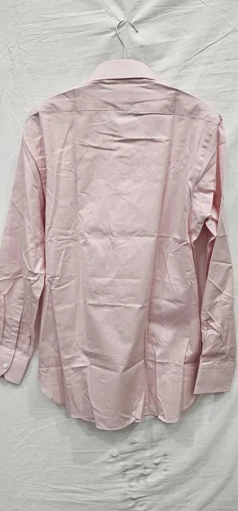 Thomas Pink -Pink Slim Fit Cotton Shirt - Pink Size: 15.5