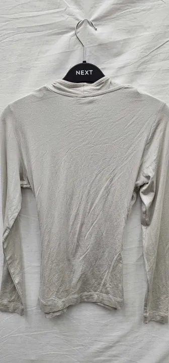 Reiss - Stone Mara Drape Cross Front Top - Green Size: Xs
