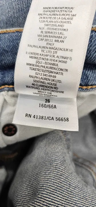 Ralph Lauren O Md Tmpkn Cro Jeans Size: 26