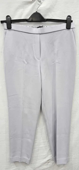 Theory - Hydrangea Admiral Crepe Treeca Straight Cropped Trousers  Size: Uk8