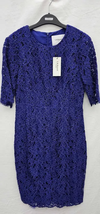 L K Bennett - Blue Ward Dress - Blue Size: Uk10