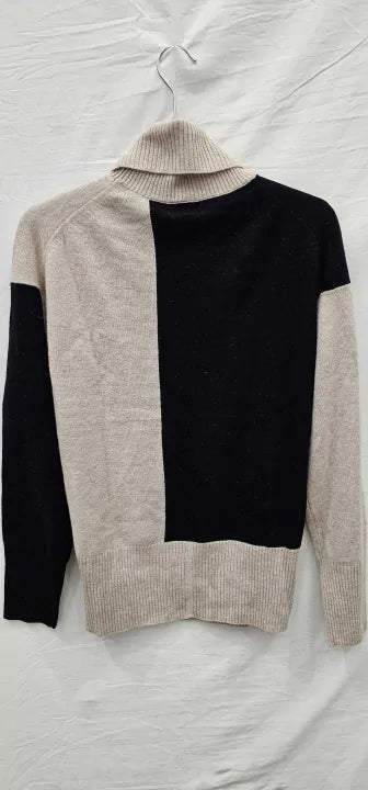Reiss - Black/Stone Alexis Cashmere Blend Jumper - Beige Size: Xs