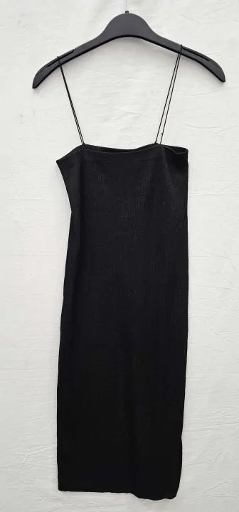 Iro - Black Iowa Midi Dress - Black Size: M