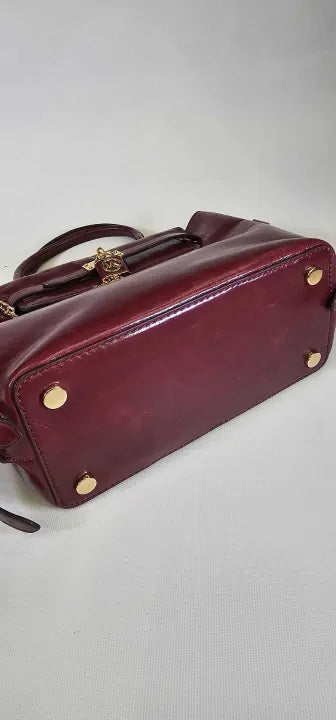 Michael Kors-30F1G9Hs1T95021F-*-Red-Dark Berry Hamilton Legacy Small Belted Satchel-Red