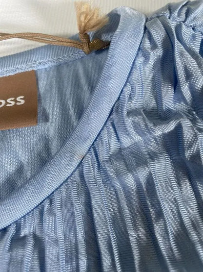 Boss - Blue Emanis Pleated Top Size: Small