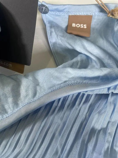 Boss - Blue Emanis Pleated Top Size: Small