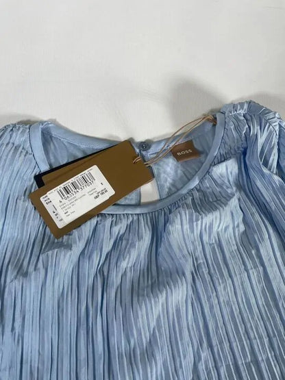 Boss - Blue Emanis Pleated Top Size: Small