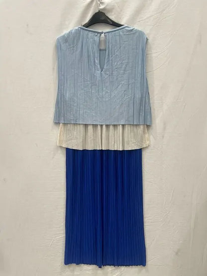 Boss - Blue Emanis Pleated Top Size: Small