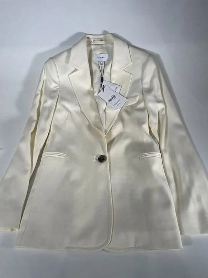 Reiss - Cream Amber Single Breasted Blazer Size: Uk 4
