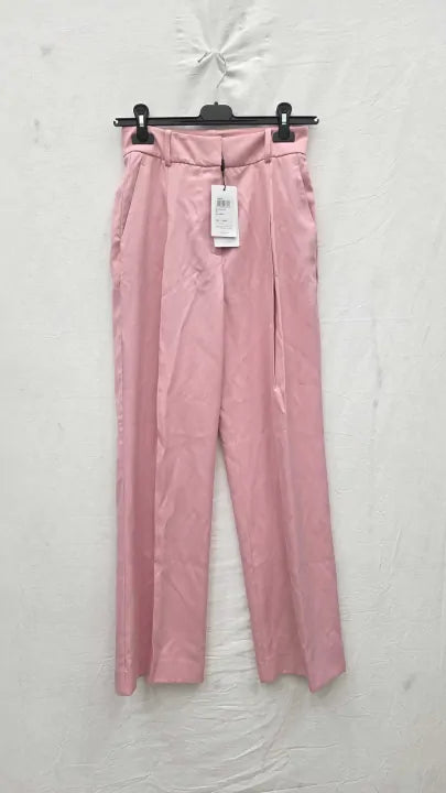 Reiss - Pink Bonnie Wide Leg Trousers  Size: Uk 8