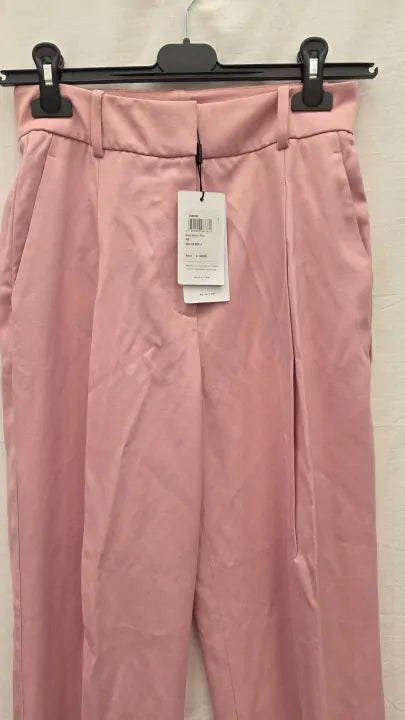 Reiss - Pink Bonnie Wide Leg Trousers  Size: Uk 8