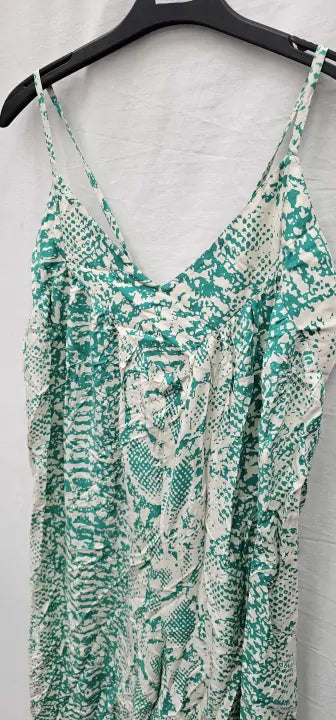 Emerald Safari Print Wide Leg Jumpsuit Size: L