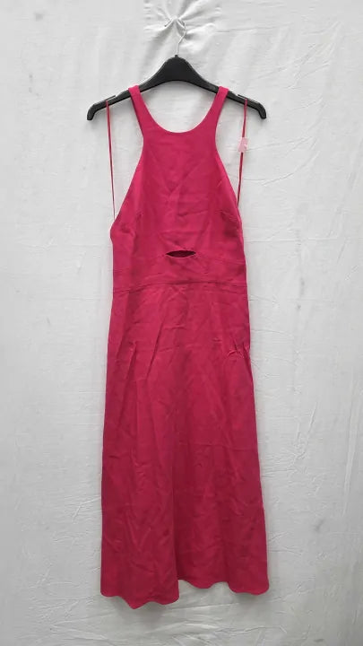 Reiss - Pink Vienna Midi Dress  Size: Uk 10