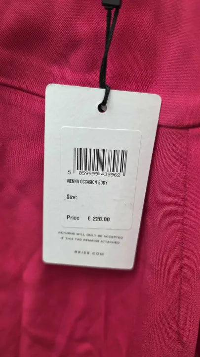 Reiss - Pink Vienna Midi Dress  Size: Uk 10