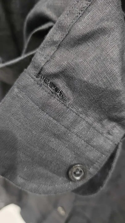 Reiss - Black Rex Linen Shirt  Size: Small