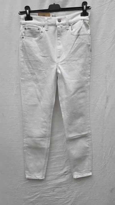 Polo Ralph Lauren - White High Rise Slim Stretch Jeans Size: 27R