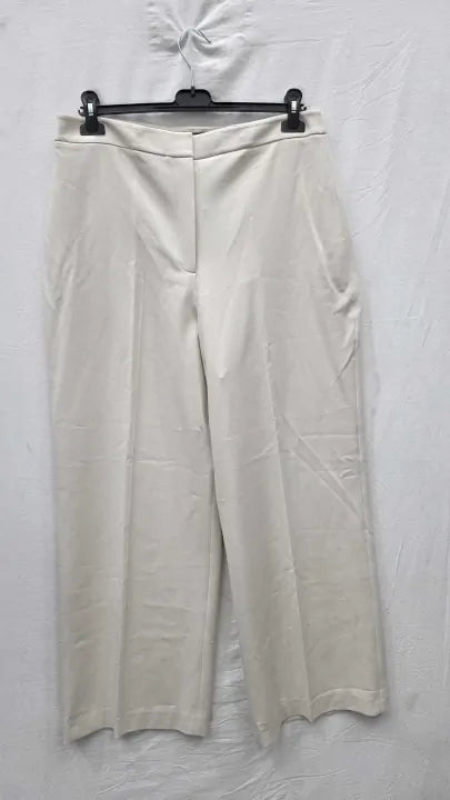 Phase Eight - White Celyn Wide Leg Trousers  Size: Uk 16