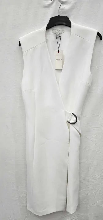 Ted Baker - Cream Molenaa Tailored Midi Dress - Cream Size: 4