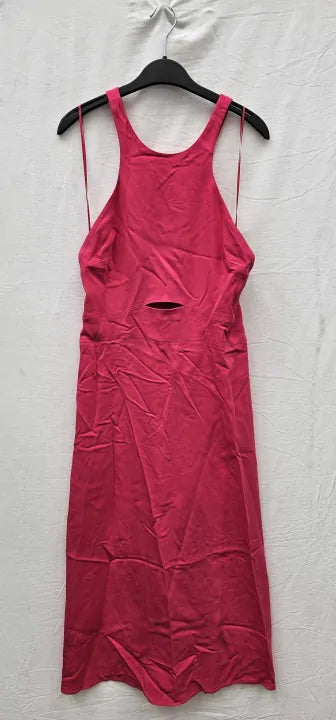 Reiss - Pink Vienna Midi Dress - Pink Size: Uk12