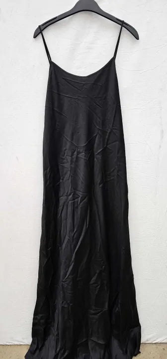 Victoria Beckham-1422Wdr004235A Black-12-Black-Black Cami Floor Length Dress-Black Size: Uk12