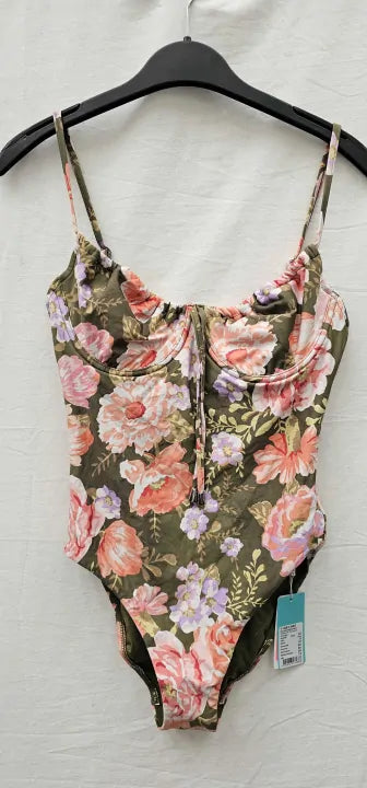 Seafolly-11052-960 Avocado-12-green-avocado Paradise Garden Underwire One Piece-green Size: Uk12