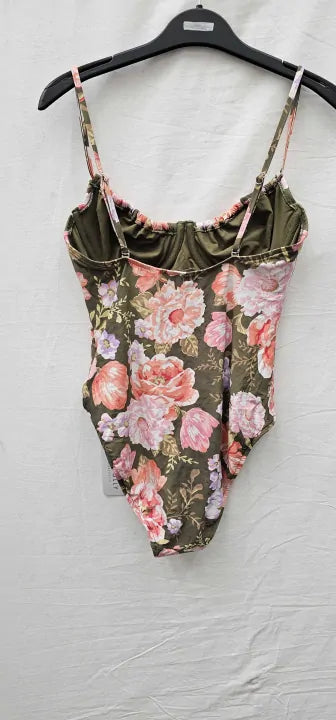 Seafolly-11052-960 Avocado-12-green-avocado Paradise Garden Underwire One Piece-green Size: Uk12