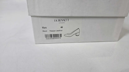 L K Bennett - Black Leather Clara Court Heel Size: Uk 7