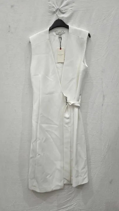 Ted Baker - Cream Molenaa Tailored Midi Dress Size: Uk 12