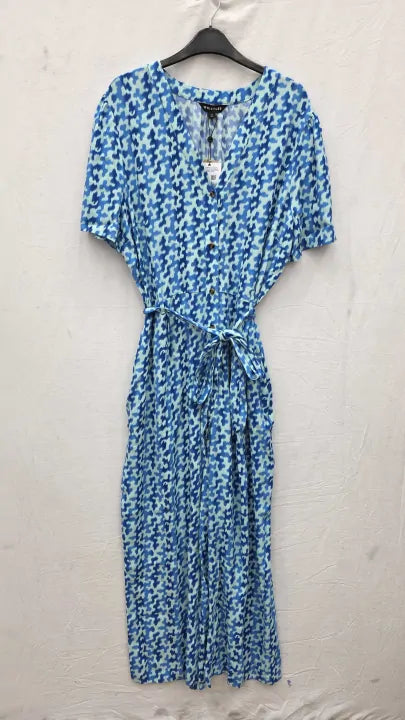 Whistles - Blue Hazy Coral Jumpsuit Size: Uk 16