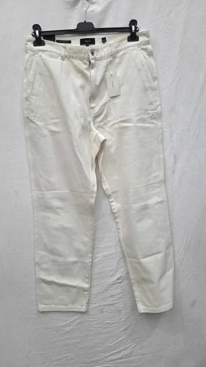 Vince - White Relaxed Straight Trouser Size: 33