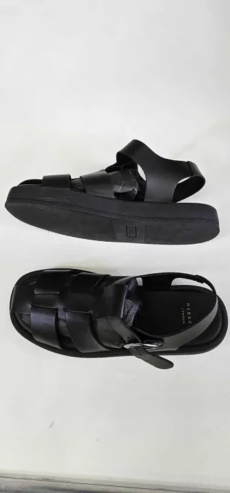 Hudson - Women's Black Naomi Leather Flat Sandal - Black Size: Uk6