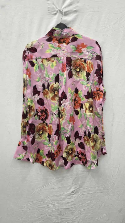 Victoria Beckham Floral Print Button Down Shirt Size: Uk 6