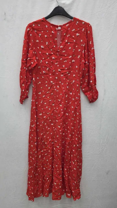 Mango Flower Print Dress Size: Small