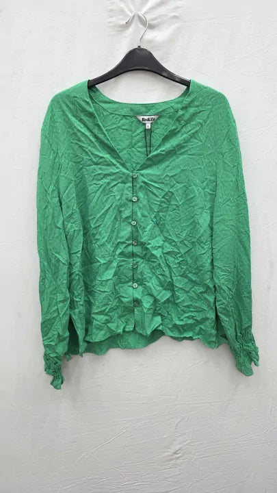 Ro&zo Women's Green Blouse Size: Uk 12