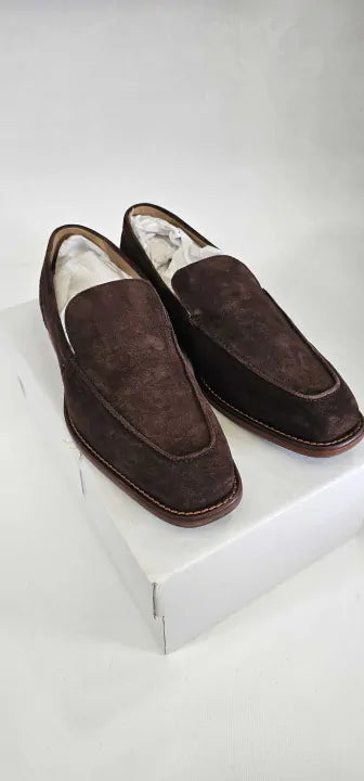 Oliver Sweeney - Chocolate Newark Suede Loafers - Brown Size: Uk8