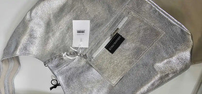 Luisa Vannini - Luisa Vannini-ss24 Lv 8150 Argento-*-silver-silver Italian Leather Top Handle Bag-silver - Silver Size: *