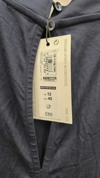 Jaeger Jersey Colour Block Tie Waist Midi Dress Size: Uk 12
