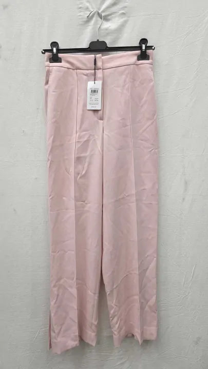 Reiss - Pink Marina Wide Leg Trousers Size: Uk 8