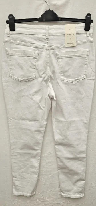 Phase Eight - White Joelle Split Skinny Jeans - White Size: Uk14
