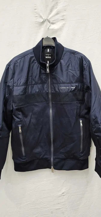 Boss-50486249_404-l-blue-dark Blue Shepard Cotton Blend Jacket-blue Size: L