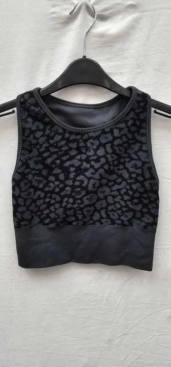Whistles-022035846 Blk/multi-xs-black-black Animal Print Seamless Sports Bra-black Size: Xs