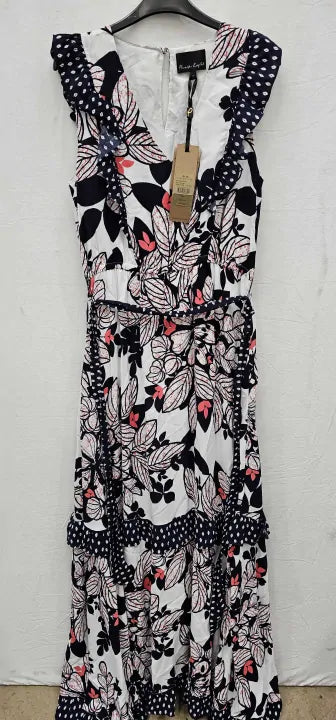 Phase Eight - Navy Suki Tie Maxi Dress - Navy Size: Uk12