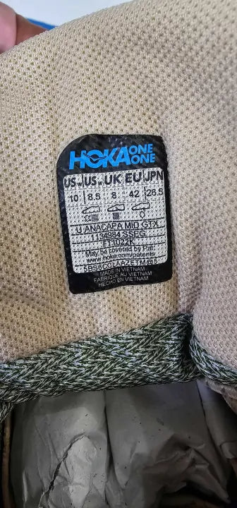 Hoka - Unisex Beige Anacapa 2 Mid Gore-tex Trainers - Beige Size: Uk8