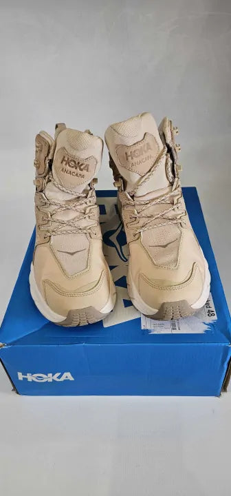 Hoka - Unisex Beige Anacapa 2 Mid Gore-tex Trainers - Beige Size: Uk8