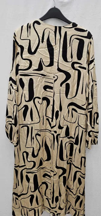 Cos - Ecru/black Upolu Printed Dress - White Size: Uk10